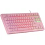 Mars Gaming MK023ES Teclado Gaming Híbrido TKL Rosa